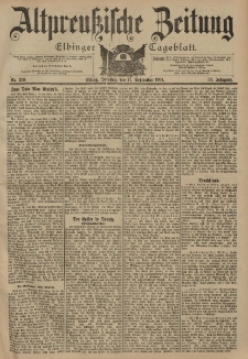 Altpreussische Zeitung, Nr. 218 Dienstag 17 September 1901, 53. Jahrgang