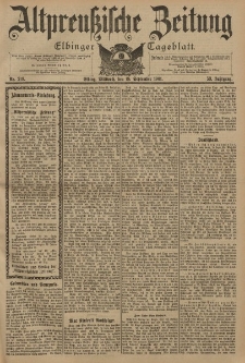 Altpreussische Zeitung, Nr. 219 Mittwoch 18 September 1901, 53. Jahrgang