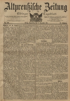 Altpreussische Zeitung, Nr. 220 Donnerstag 19 September 1901, 53. Jahrgang