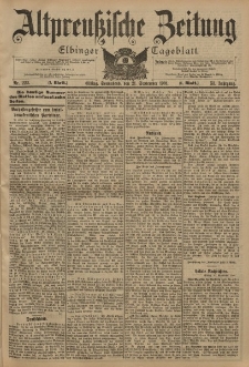 Altpreussische Zeitung, Nr. 222 Sonnabend 21 September 1901, 53. Jahrgang