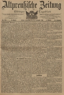 Altpreussische Zeitung, Nr. 228 Sonnabend 28 September 1901, 53. Jahrgang