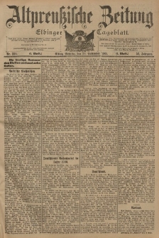 Altpreussische Zeitung, Nr. 229 Sonntag 29 September 1901, 53. Jahrgang