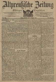 Altpreussische Zeitung, Nr. 230 Dienstag 1 Oktober 1901, 53. Jahrgang