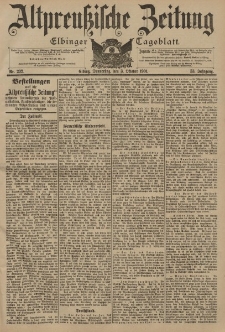 Altpreussische Zeitung, Nr. 232 Donnerstag 3 Oktober 1901, 53. Jahrgang