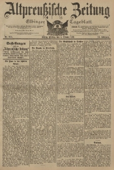Altpreussische Zeitung, Nr. 233 Freitag 4 Oktober 1901, 53. Jahrgang