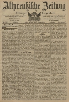 Altpreussische Zeitung, Nr. 235 Sonntag 6 Oktober 1901, 53. Jahrgang