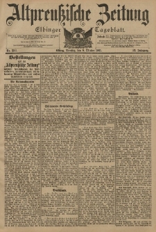 Altpreussische Zeitung, Nr. 236 Dienstag 8 Oktober 1901, 53. Jahrgang