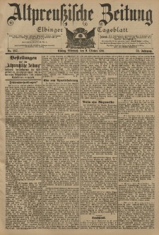 Altpreussische Zeitung, Nr. 237 Mittwoch 9 Oktober 1901, 53. Jahrgang