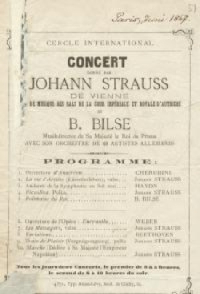 Bestandteil Nr. 51 der Nitschmanns Sammlungen: Concert donne par Johann Strauss...