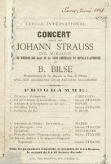 Pozycja nr 51 z kolekcji Henryka Nitschmanna : Concert donne par Johann Strauss...