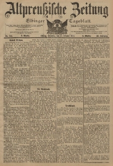Altpreussische Zeitung, Nr. 241 Sonntag 13 Oktober 1901, 53. Jahrgang