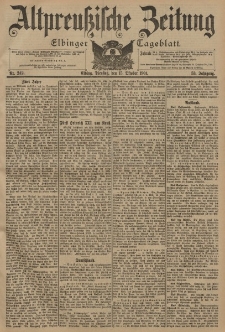 Altpreussische Zeitung, Nr. 242 Dienstag 15 Oktober 1901, 53. Jahrgang