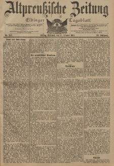 Altpreussische Zeitung, Nr. 243 Mittwoch 16 Oktober 1901, 53. Jahrgang