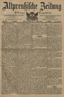Altpreussische Zeitung, Nr. 247 Sonntag 20 Oktober 1901, 53. Jahrgang