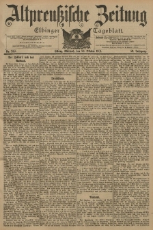 Altpreussische Zeitung, Nr. 249 Mittwoch 23 Oktober 1901, 53. Jahrgang
