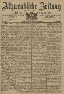 Altpreussische Zeitung, Nr. 250 Donnerstag 24 Oktober 1901, 53. Jahrgang