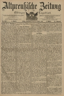 Altpreussische Zeitung, Nr. 252 Sonnabend 26 Oktober 1901, 53. Jahrgang