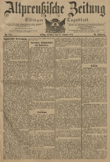 Altpreussische Zeitung, Nr. 254 Dienstag 29 Oktober 1901, 53. Jahrgang