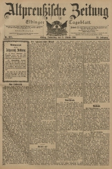 Altpreussische Zeitung, Nr. 256 Donnerstag 31 Oktober 1901, 53. Jahrgang