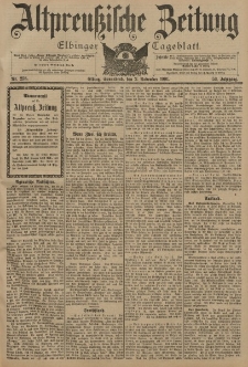 Altpreussische Zeitung, Nr. 258 Sonnabend 2 November 1901, 53. Jahrgang