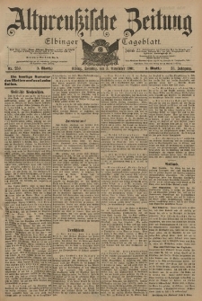Altpreussische Zeitung, Nr. 259 Sonntag 3 November 1901, 53. Jahrgang