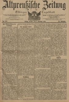 Altpreussische Zeitung, Nr. 260 Dienstag 5 November 1901, 53. Jahrgang