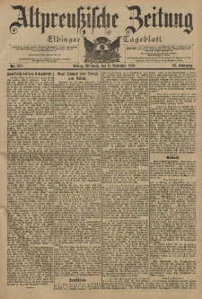 Altpreussische Zeitung, Nr. 261 Mittwoch 6 November 1901, 53. Jahrgang