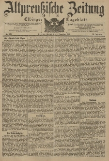 Altpreussische Zeitung, Nr. 263 Freitag 8 November 1901, 53. Jahrgang