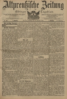 Altpreussische Zeitung, Nr. 265 Sonntag 10 November 1901, 53. Jahrgang