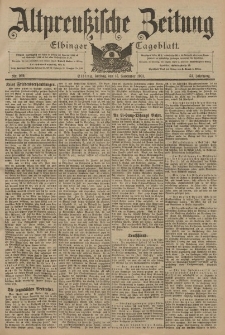 Altpreussische Zeitung, Nr. 269 Freitag 15 November 1901, 53. Jahrgang