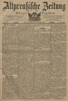Altpreussische Zeitung, Nr. 271 Sonntag 17 November 1901, 53. Jahrgang