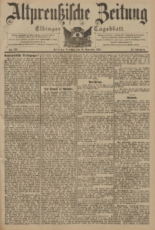 Altpreussische Zeitung, Nr. 272 Dienstag 19 November 1901, 53. Jahrgang