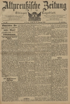 Altpreussische Zeitung, Nr. 280 Freitag 29 November 1901, 53. Jahrgang