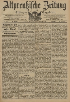 Altpreussische Zeitung, Nr. 281 Sonnabend 30 November 1901, 53. Jahrgang