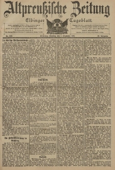 Altpreussische Zeitung, Nr. 283 Dienstag 3 Dezember 1901, 53. Jahrgang