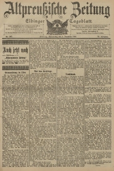 Altpreussische Zeitung, Nr. 285 Donnerstag 5 Dezember 1901, 53. Jahrgang