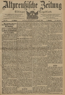 Altpreussische Zeitung, Nr. 287 Sonnabend 7 Dezember 1901, 53. Jahrgang