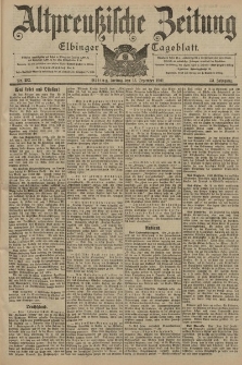 Altpreussische Zeitung, Nr. 292 Freitag 13 Dezember 1901, 53. Jahrgang