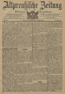Altpreussische Zeitung, Nr. 297 Donnerstag 19 Dezember 1901, 53. Jahrgang