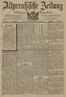 Altpreussische Zeitung, Nr. 299 Sonnabend 21 Dezember 1901, 53. Jahrgang