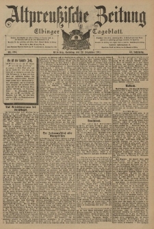 Altpreussische Zeitung, Nr. 304 Sonntag 29 Dezember 1901, 53. Jahrgang