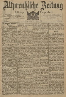 Altpreussische Zeitung, Nr. 2 Freitag 3 Januar 1902, 54. Jahrgang