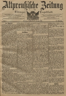 Altpreussische Zeitung, Nr. 8 Freitag 10 Januar 1902, 54. Jahrgang