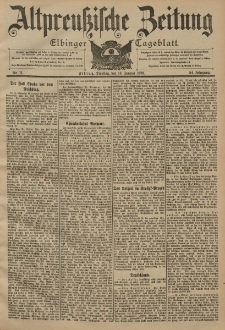 Altpreussische Zeitung, Nr. 11 Dienstag 14 Januar 1902, 54. Jahrgang