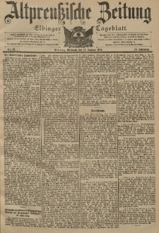 Altpreussische Zeitung, Nr. 12 Mittwoch 15 Januar 1902, 54. Jahrgang