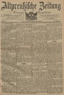 Altpreussische Zeitung, Nr. 13 Donnerstag 16 Januar 1902, 54. Jahrgang