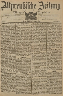 Altpreussische Zeitung, Nr. 14 Freitag 17 Januar 1902, 54. Jahrgang