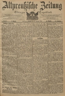 Altpreussische Zeitung, Nr. 16 Sonntag 19 Januar 1902, 54. Jahrgang