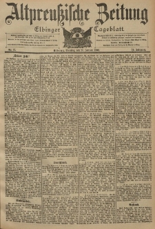 Altpreussische Zeitung, Nr. 17 Dienstag 21 Januar 1902, 54. Jahrgang