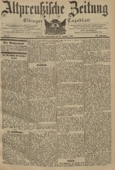 Altpreussische Zeitung, Nr. 21 Sonnabend 25 Januar 1902, 54. Jahrgang